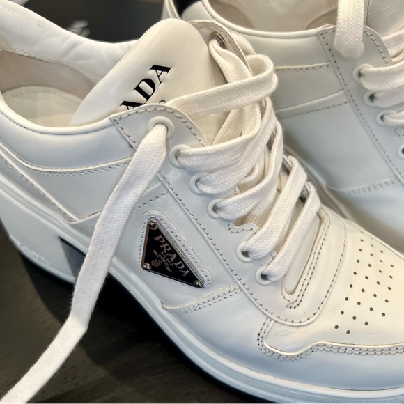 Excellent condition RARE Prada Downtown high heel sneakers. Size 38.5 - Picture 5 of 15